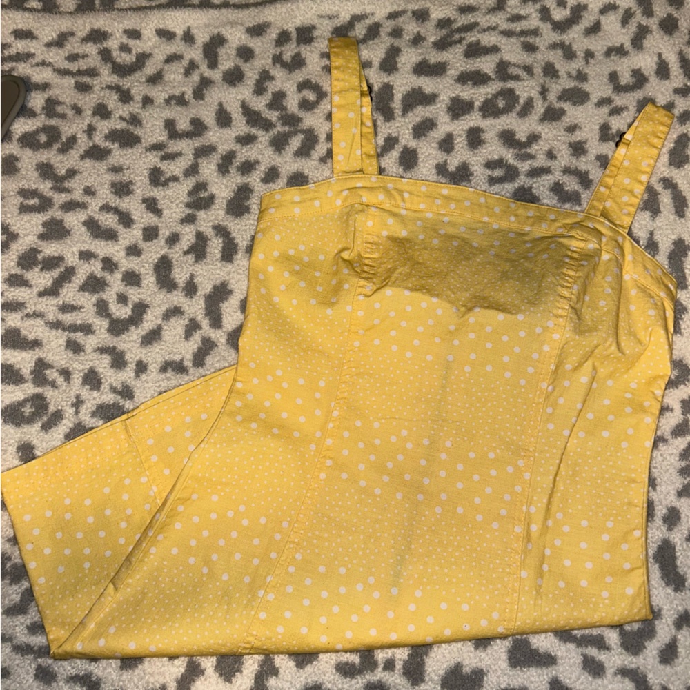 Yellow mini summer dress